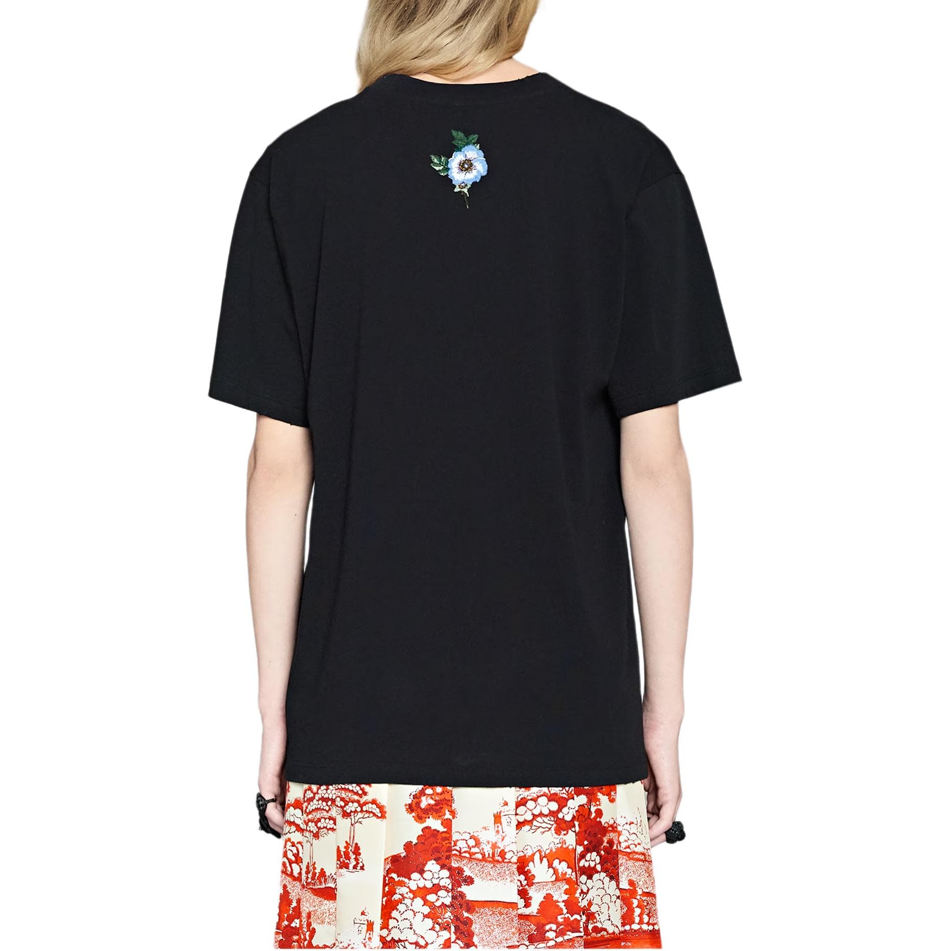 Хлопковая футболка GUCCI Interlocking G, черная