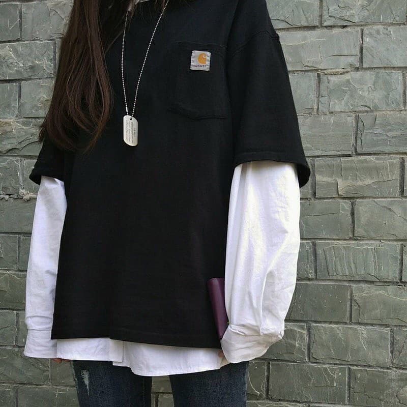 Carhartt K87 СВОБОДНАЯ ТЯЖЕЛАЯ ФУТБОЛКА С КОРОТКИМ РУКАВОМ Мужская