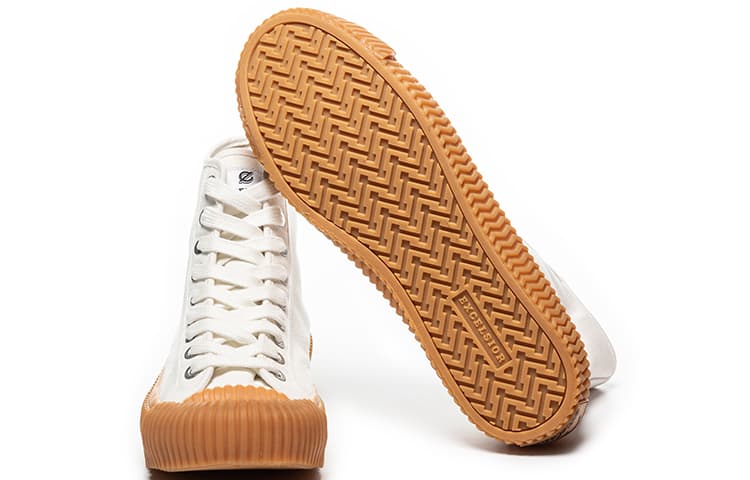 парусиновые туфли Excelsior унисекс с высоким берцем паровой белый/карамельный