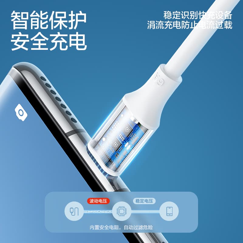 Flashing Demons 1 м 1,2 м USB A to Tpye C Интеллектуальная защита, безопасные зарядные кабели 6А