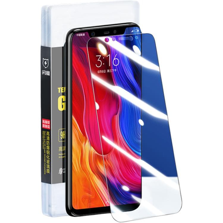 Мигающие демоны доступны для Xiaomi Mi 8, устойчивая к отпечаткам пальцев защита экрана без белых краев, пленка для мобильного телефона