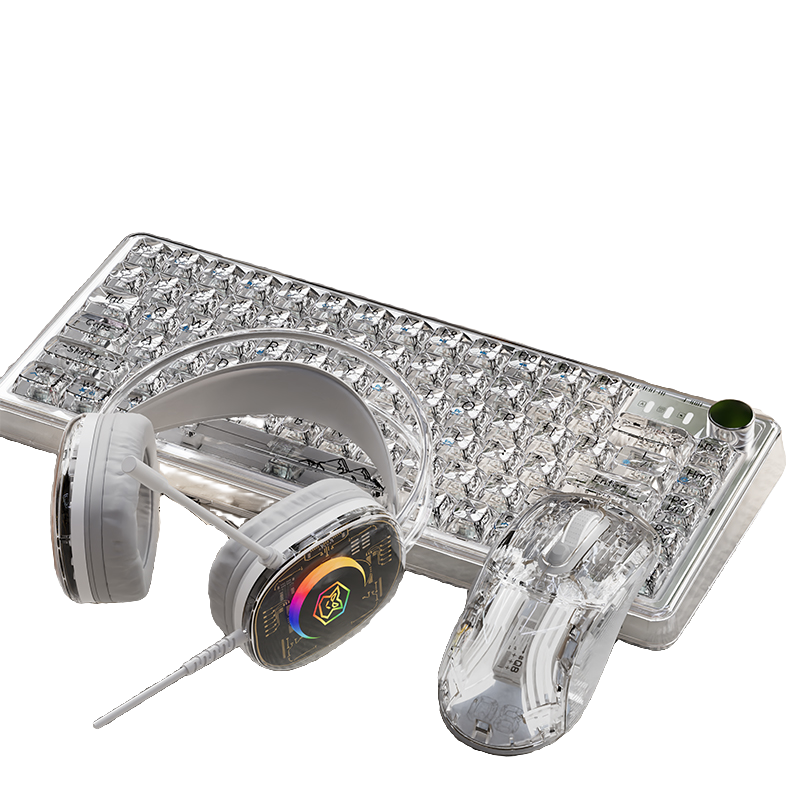 EWEADN V82 Беспроводная связь Bluetooth, трехрежимный режим, полноклавишная RGB-подсветка с возможностью горячей замены, модернизированные многофункциональные клавиатуры с ручками