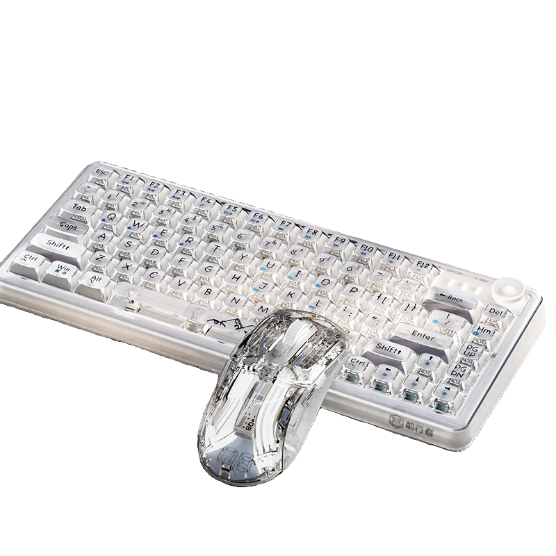 EWEADN V82 Беспроводная связь Bluetooth, трехрежимный режим, полноклавишная RGB-подсветка с возможностью горячей замены, модернизированные многофункциональные клавиатуры с ручками