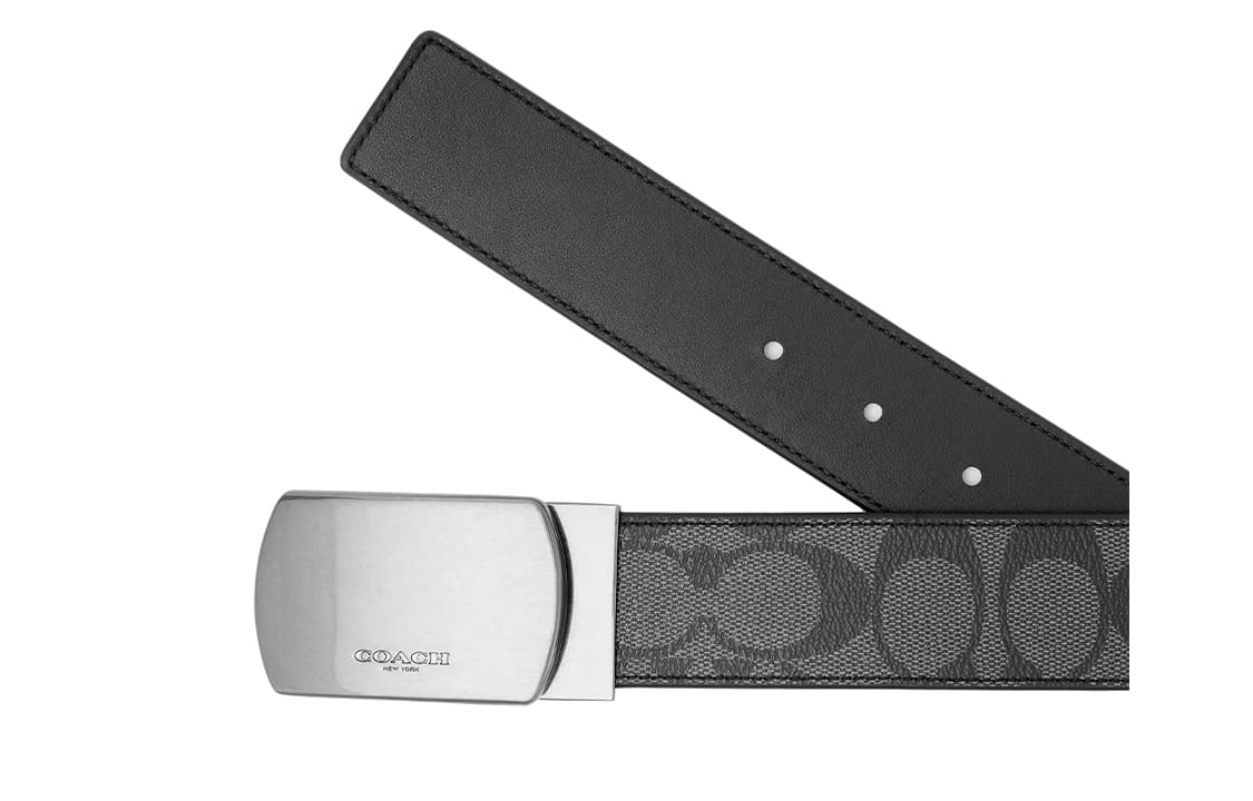 Мужские кожаные ремни COACH из ПВХ, черные, серые, ширина 3,8 см