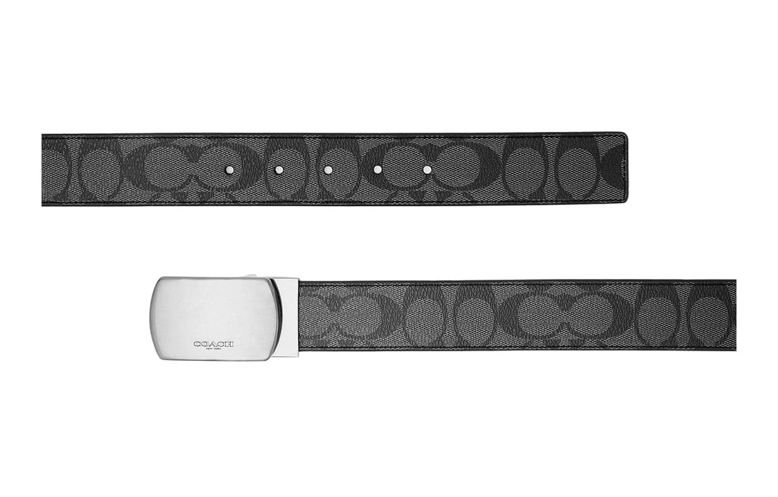 Мужские кожаные ремни COACH из ПВХ, черные, серые, ширина 3,8 см