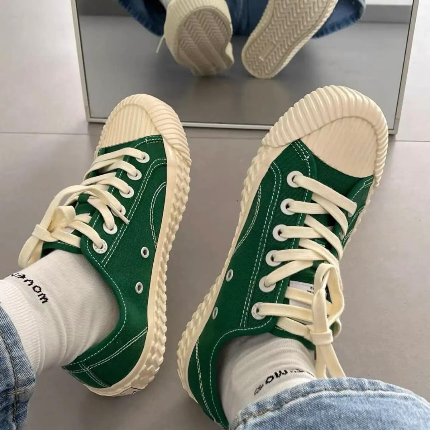 парусиновая обувь Excelsior унисекс с низким берцем лесно-зеленый