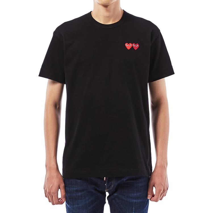 Футболка Comme Des Garcons Play с двойным сердцем