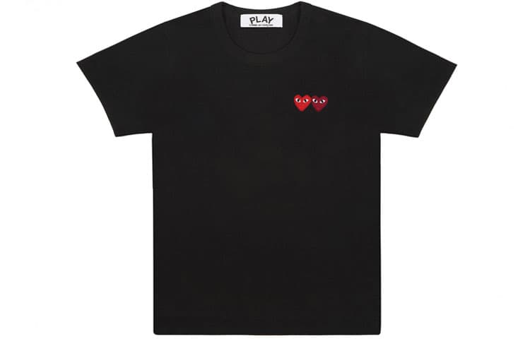 Comme Des Garçons Play Double Heart T Shirt