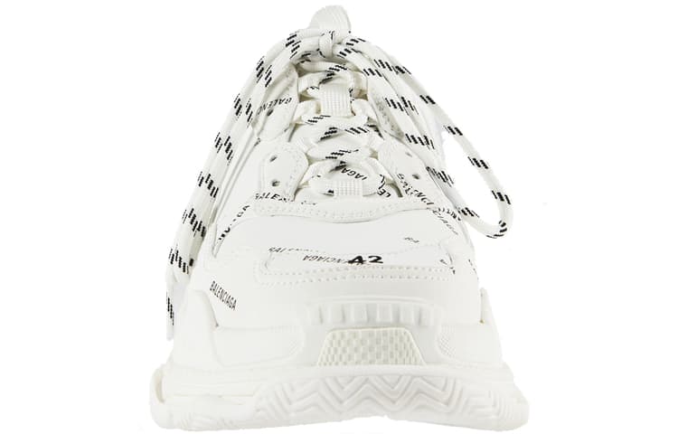 Balenciaga All Over Logo Triple S Белый Черный