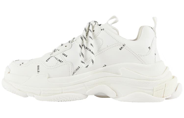 Balenciaga All Over Logo Triple S White Black