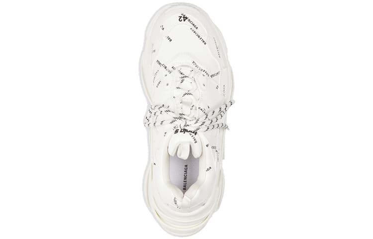 Balenciaga All Over Logo Triple S Белый Черный