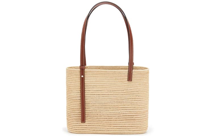 LOEWE Basket Raffia With коровья кожаная сумка-корзина, соломенная сумка, дамская сумочка, женская сумка через плечо