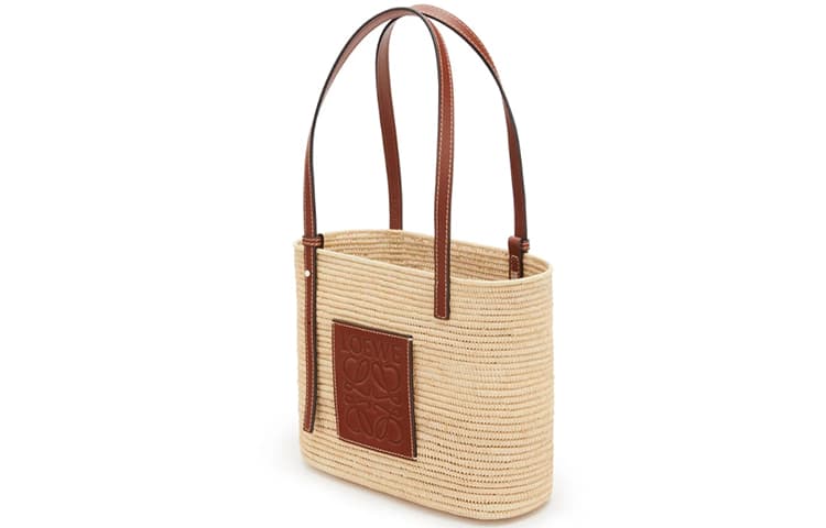 LOEWE Basket Raffia With коровья кожаная сумка-корзина, соломенная сумка, дамская сумочка, женская сумка через плечо
