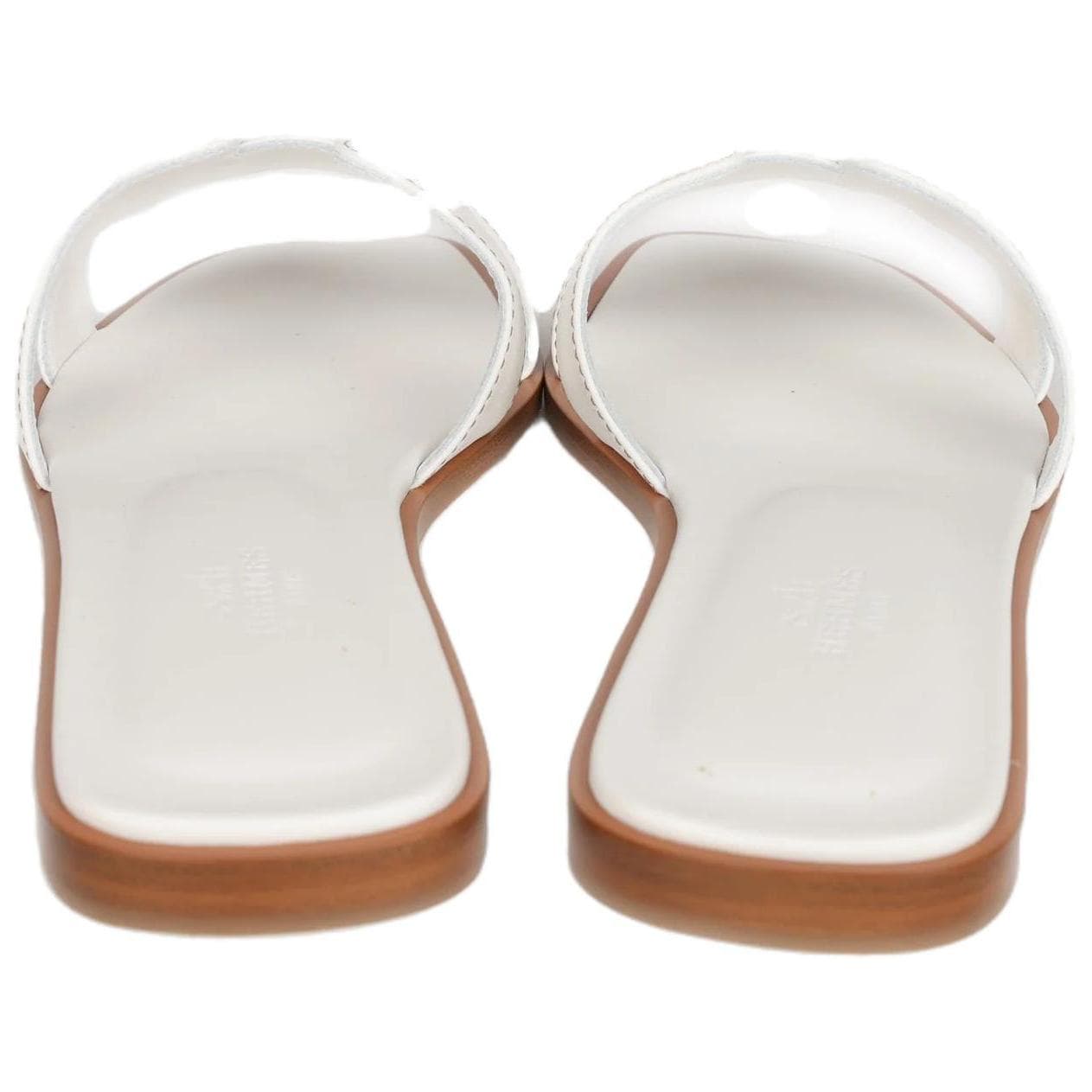 Сандалии HERMES Oran Blanc Box из телячьей кожи