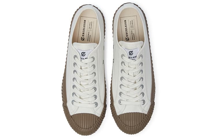 парусиновая обувь Excelsior, унисекс, с низким берцем, паровой, белый/кофейный