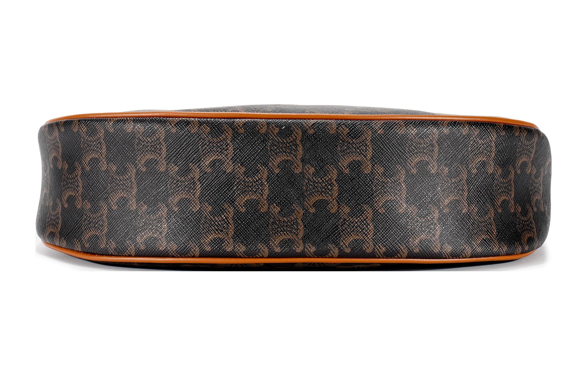 CELINE AVA Сумка на одно плечо из коровьей кожи, маленькая женская, желто-коричневого цвета