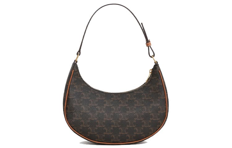 CELINE AVA Сумка на одно плечо из коровьей кожи, маленькая женская, желто-коричневого цвета