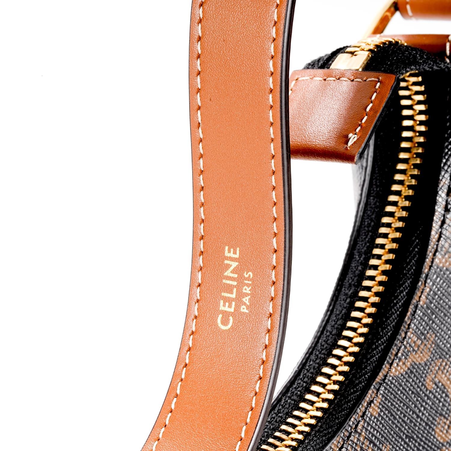 CELINE AVA Сумка на одно плечо из коровьей кожи, маленькая женская, желто-коричневого цвета