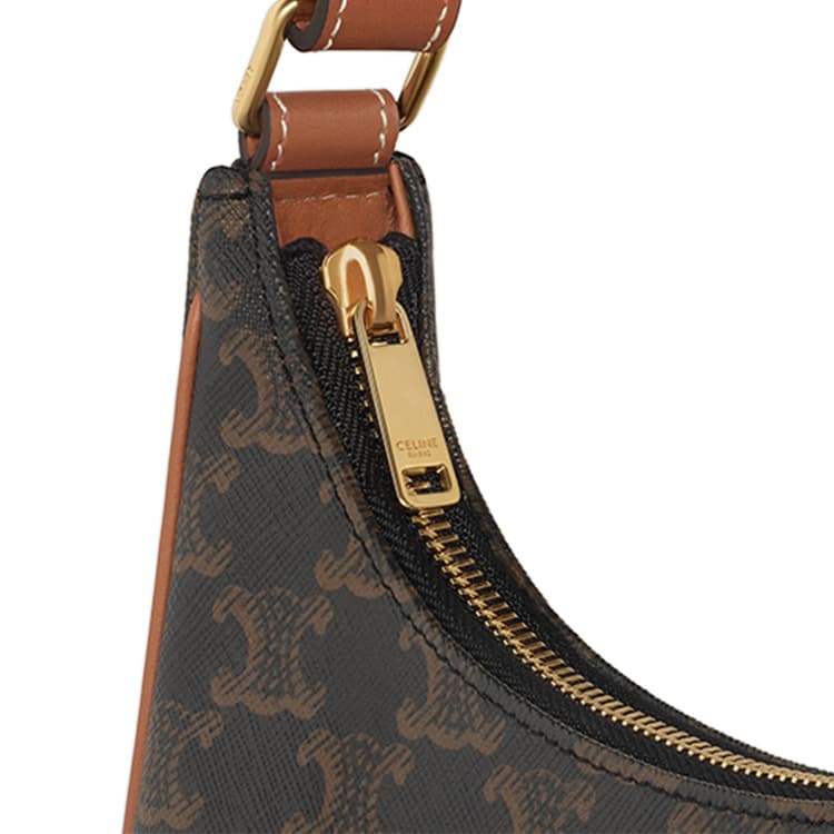 CELINE AVA Сумка на одно плечо из коровьей кожи, маленькая женская, желто-коричневого цвета