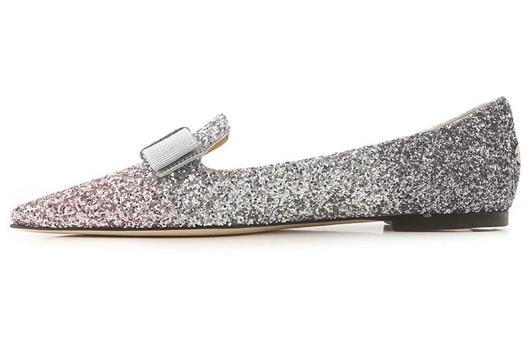 Jimmy Choo Pre-Owned Gala Glitter-embellished Ballerina Shoes