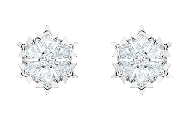 Серьги Swarovski с искусственными кристаллами женские белые