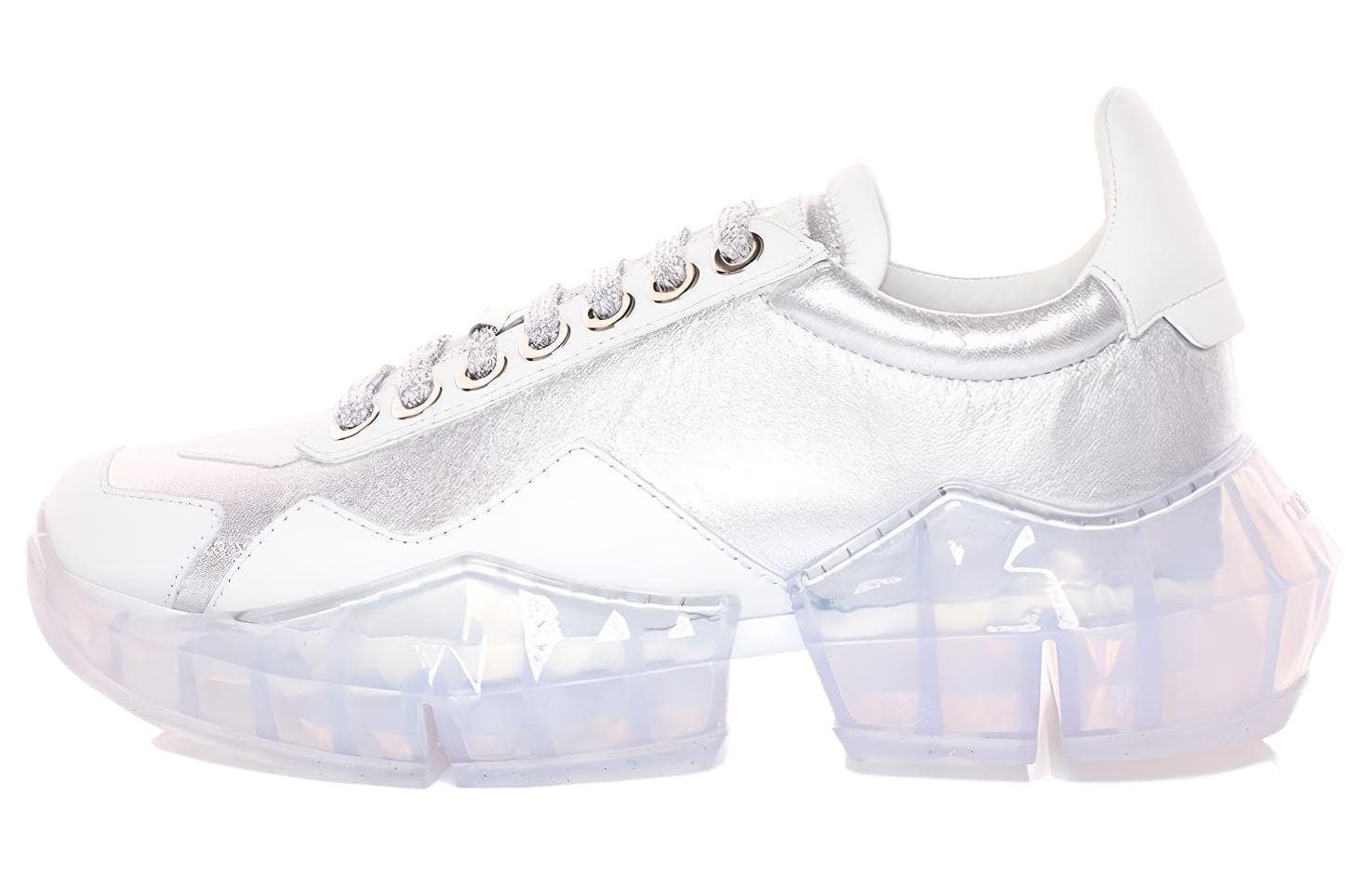 Jimmy Choo Diamond F Low Top Casual Shoes Women's Silver