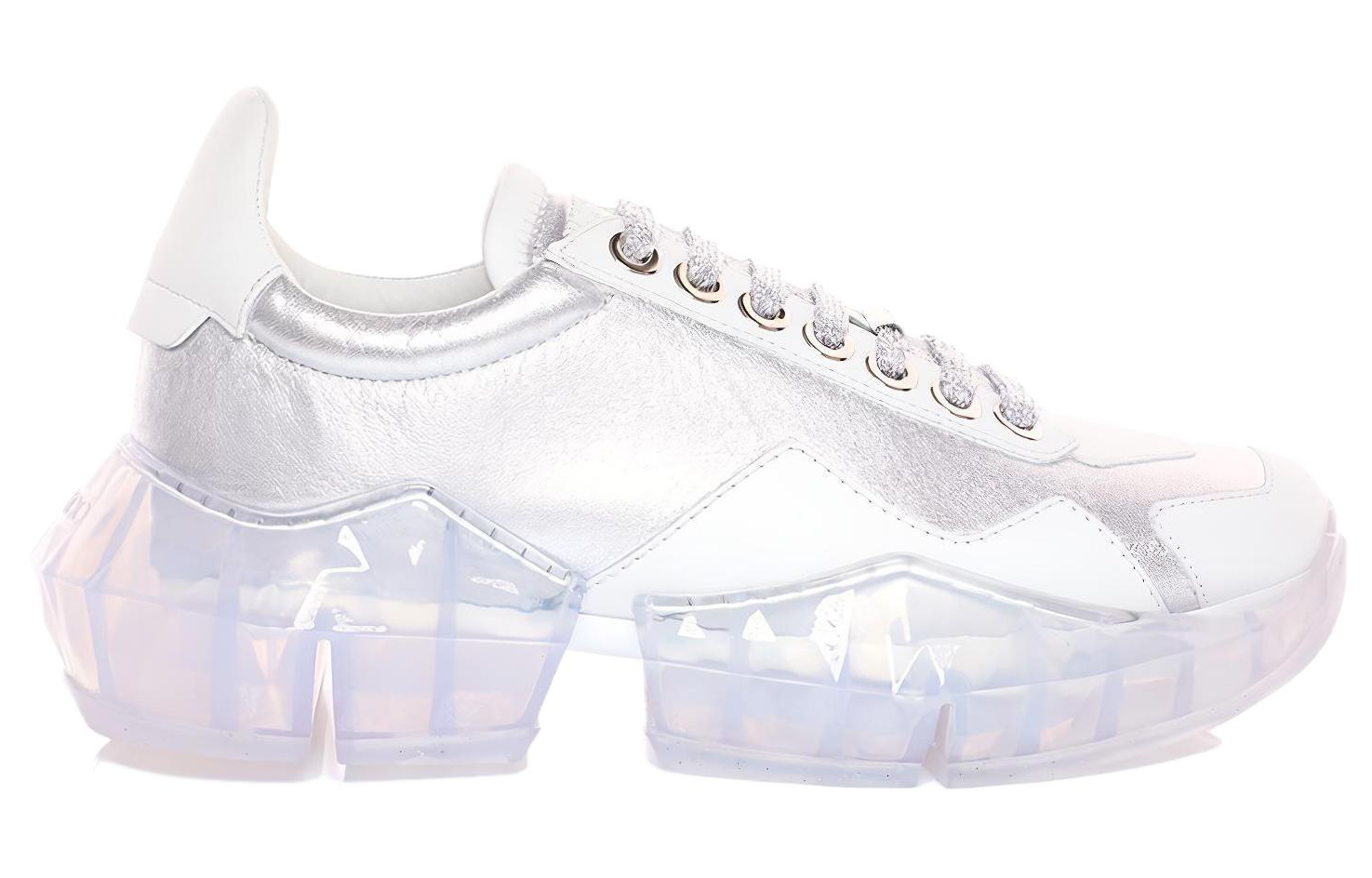 Jimmy Choo Diamond F Низкие Повседневные Туфли Женские Серебристые