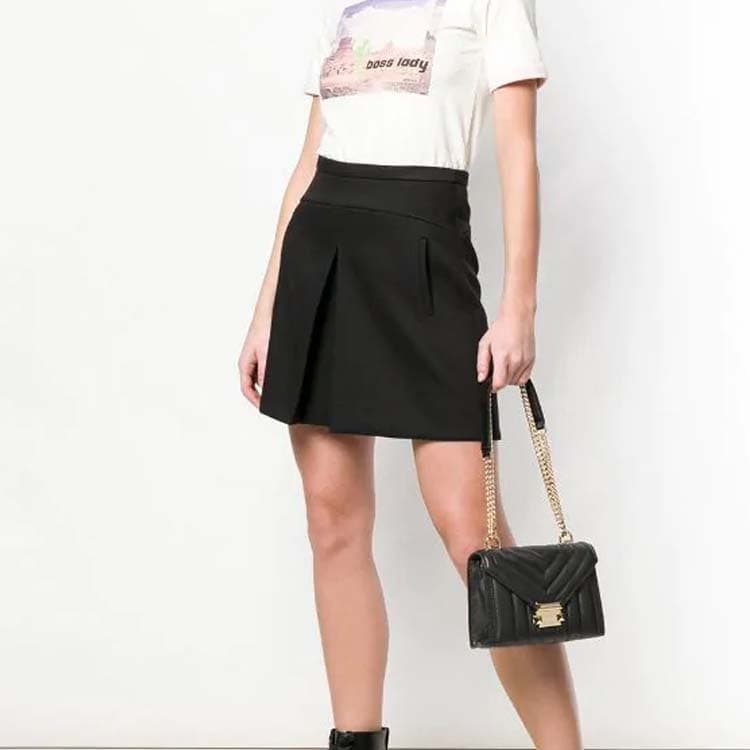 MICHAEL KORS Whitney Сумка через плечо из овчины, сумка через плечо, маленькая женская, чистый черный цвет