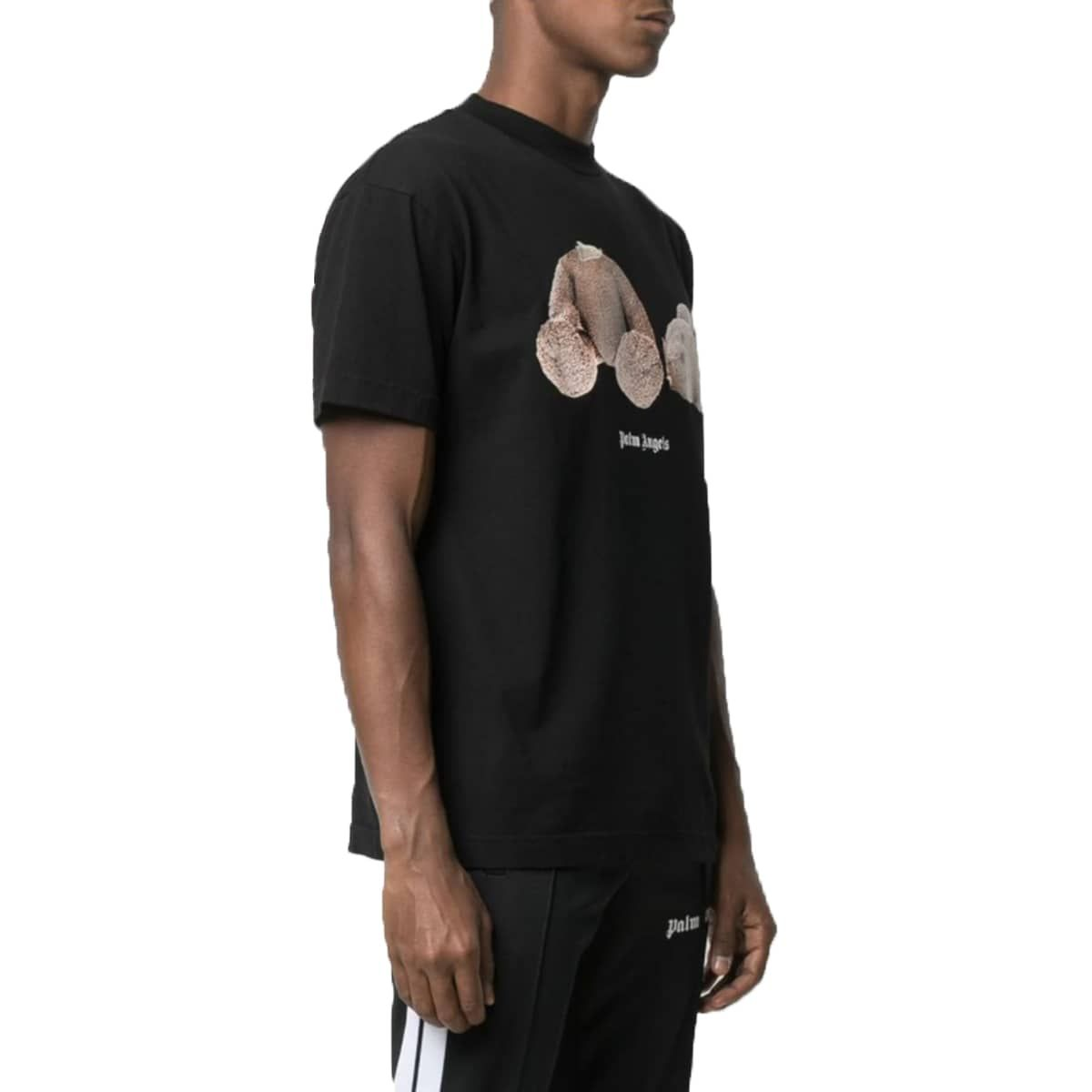 Футболка с круглым вырезом и принтом медведя PALM ANGELS