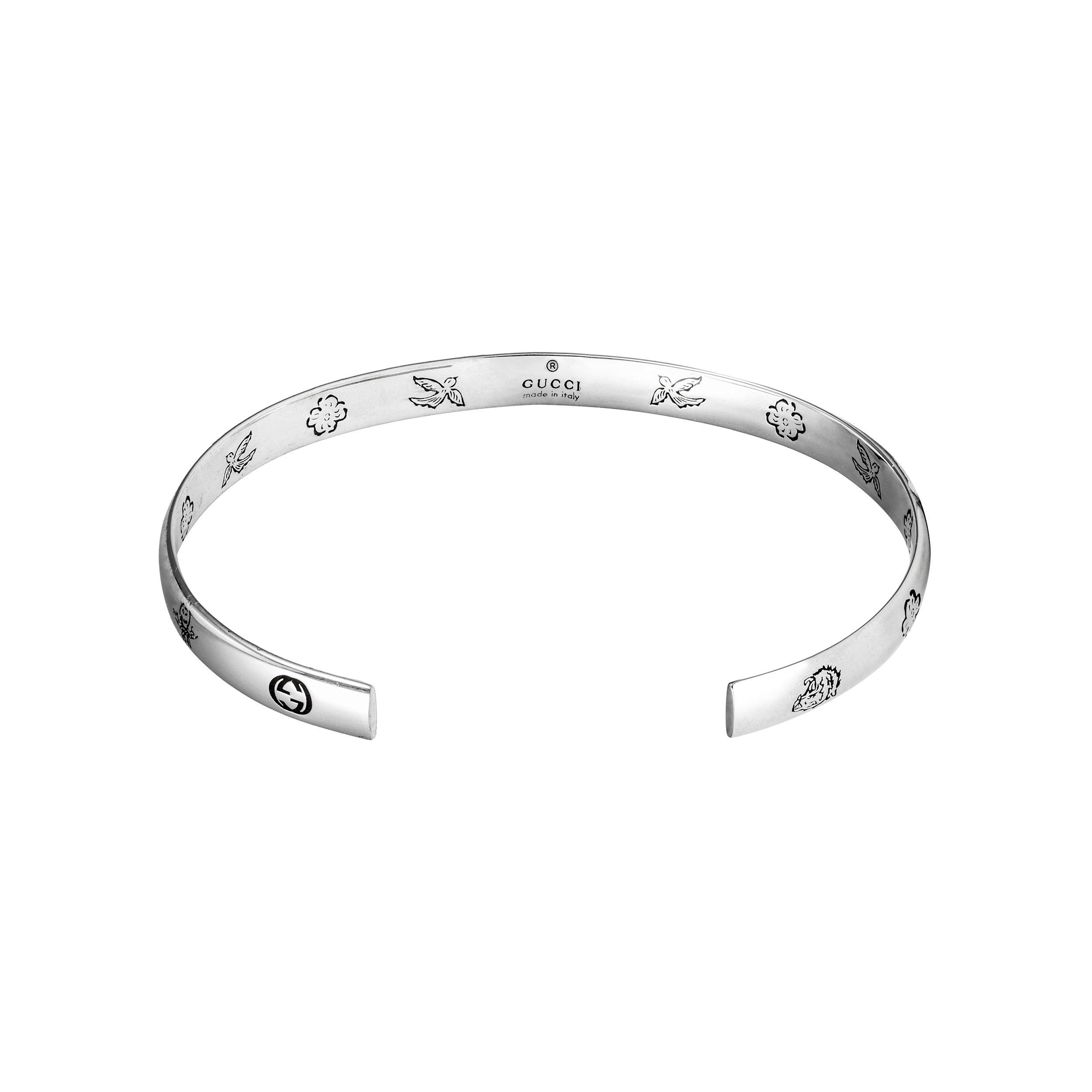 Серебряный браслет GUCCI Blind For Love