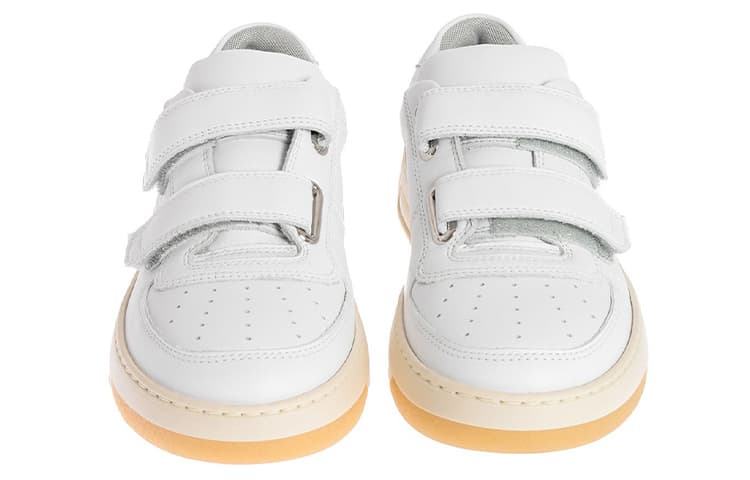 Кожаные кроссовки Acne Studios с металлической пластинкой