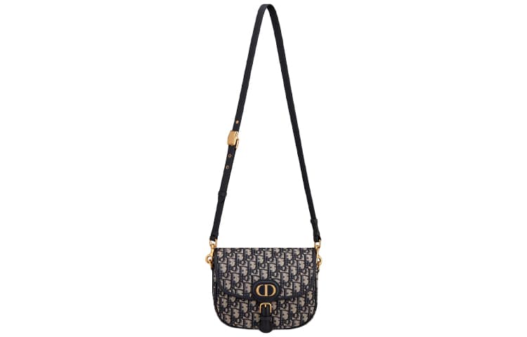 Сумки через плечо из жаккардовой ткани DIOR Bobby, средние женские джинсовые, синие