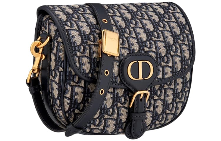 Сумки через плечо из жаккардовой ткани DIOR Bobby, средние женские джинсовые, синие