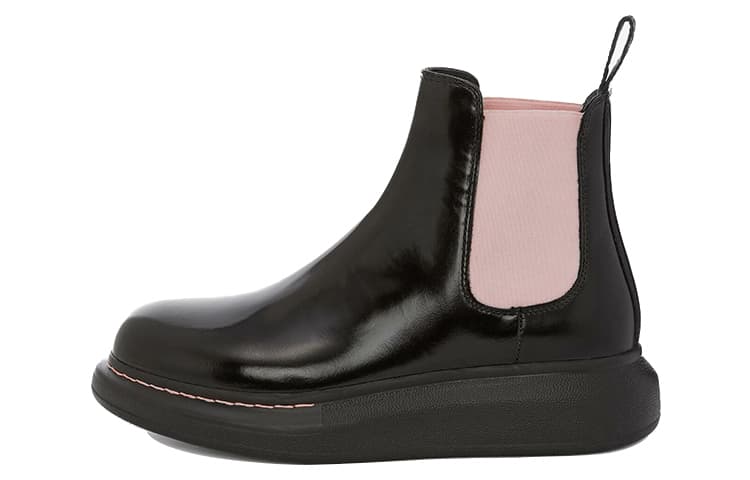 Alexander McQueen Hybrid Chelsea Boot Black Sugar Pink Women's