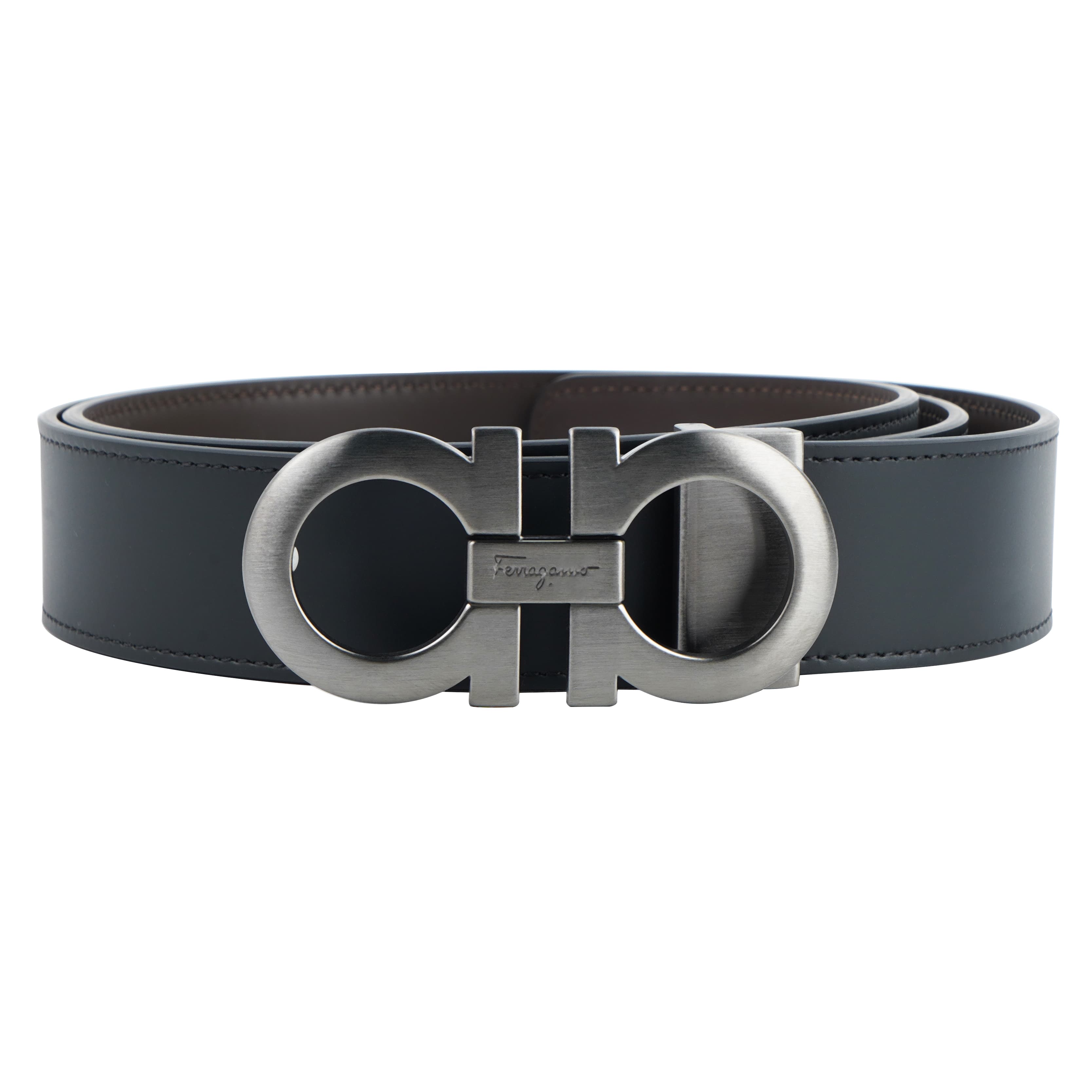 Кожаный ремень Ferragamo Gancini с пряжкой