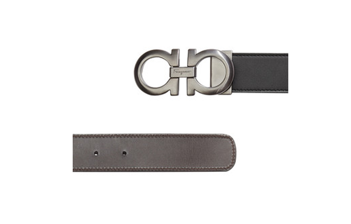 Кожаный ремень Ferragamo Gancini с пряжкой