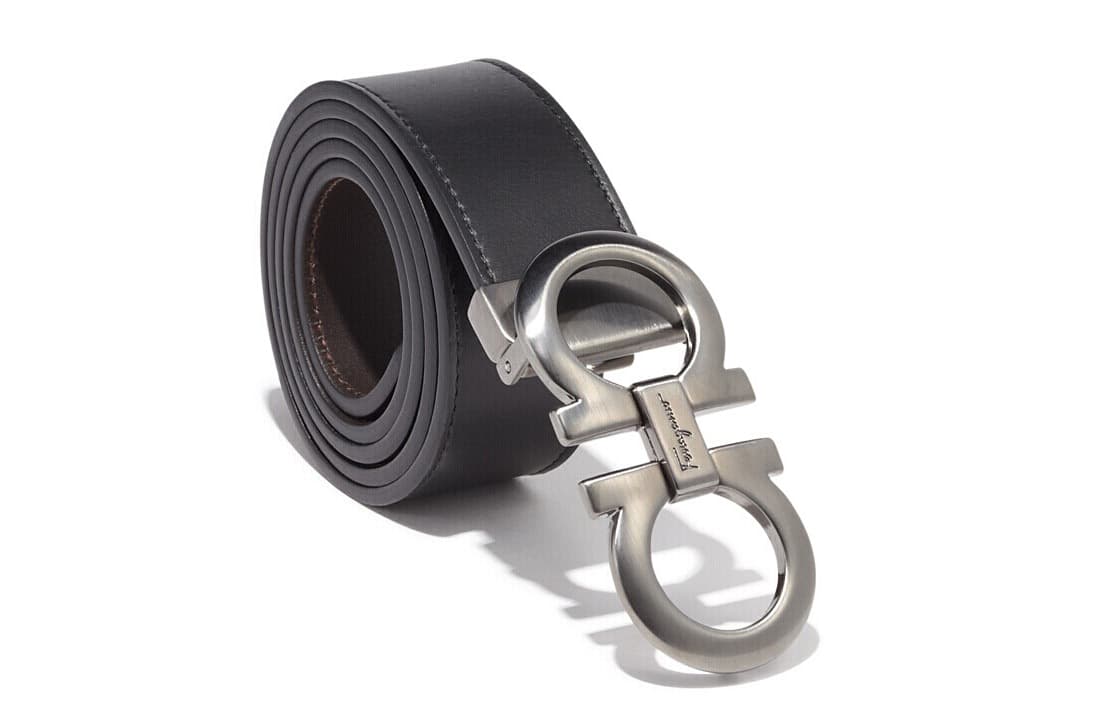 Кожаный ремень Ferragamo Gancini с пряжкой