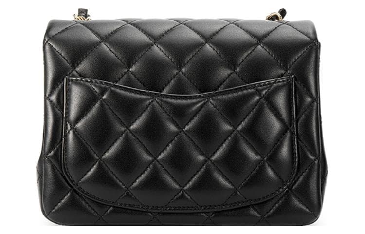 CHANEL Classic Flap CF Сумка через плечо из овчины, мини-сумка через плечо женская черная