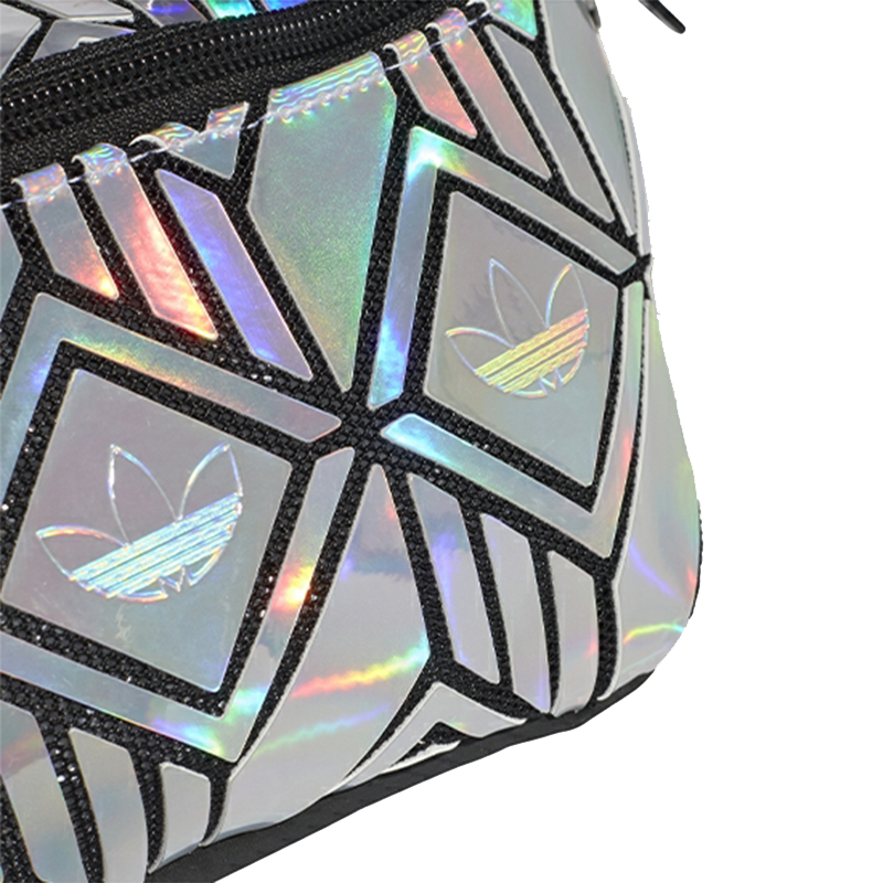 Поясная сумка Adidas Originals из искусственной кожи, стандартная женская, ослепительного цвета, серебристая