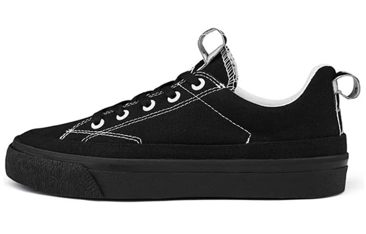 Kappa BANDA Slip-Resistant Low-Top Canvas Shoes Unisex Black