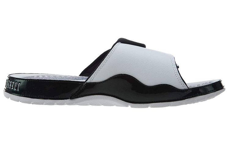 Мужские шлепанцы Jordan Hydro11 на резиновой подошве, устойчивые к истиранию, черные, белые