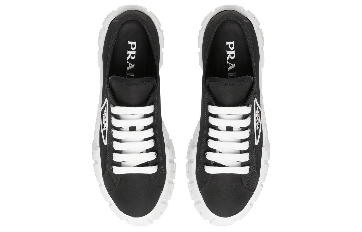 Женские кроссовки PRADA Double Wheel Re из нейлона и габардина, черные