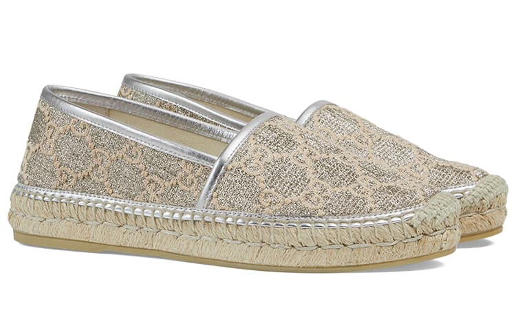 GUCCI Эспадрильи женские серебряные