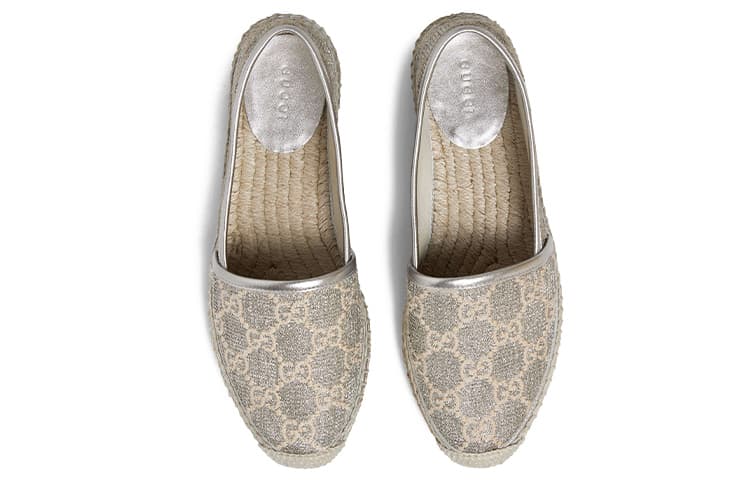 GUCCI Эспадрильи женские серебряные