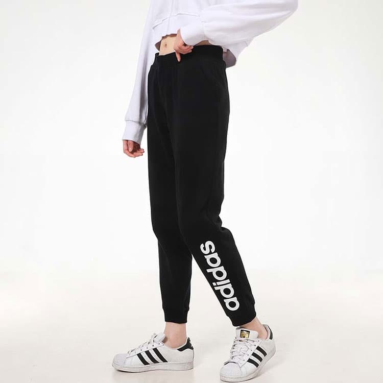 Женские трикотажные спортивные брюки Adidas Neo, черные