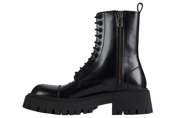 Balenciaga Tractor 20mm Zip Up Boot Black