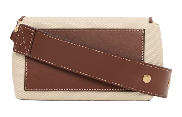 Сумка через плечо, сумка через плечо, сумка через плечо Burberry из коровьей кожи, маленькая женская белая/коричневая