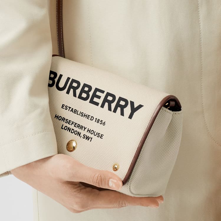 Сумка через плечо, сумка через плечо, сумка через плечо Burberry из коровьей кожи, маленькая женская белая/коричневая