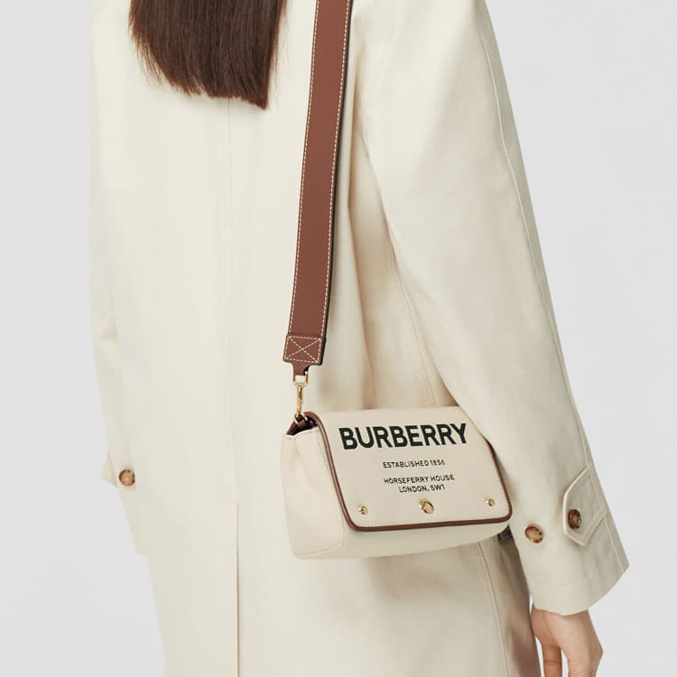 Сумка через плечо, сумка через плечо, сумка через плечо Burberry из коровьей кожи, маленькая женская белая/коричневая