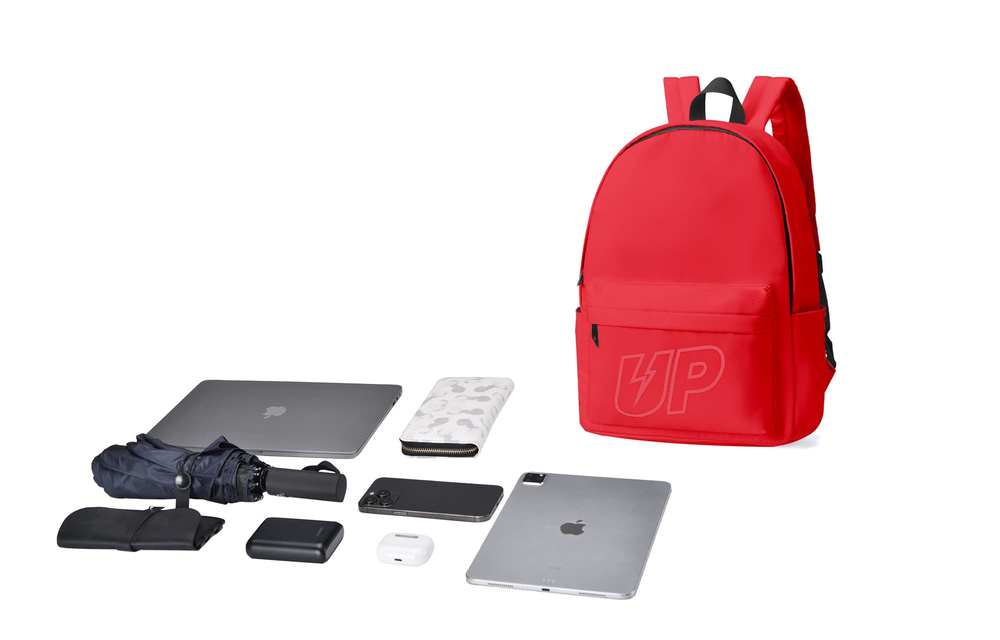 Рюкзак TURN UP из полиэстера унисекс красный